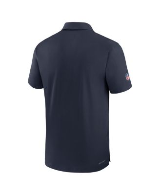 Men's Navy Chicago Bears Sideline Coaches Performance Polo Shirt