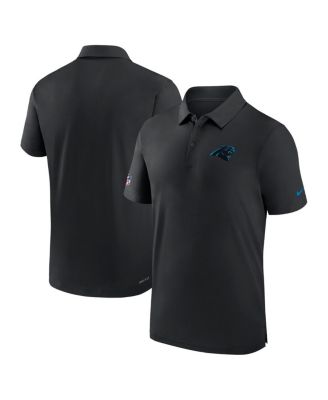 Men's Black Carolina Panthers Sideline Coaches Performance Polo Shirt