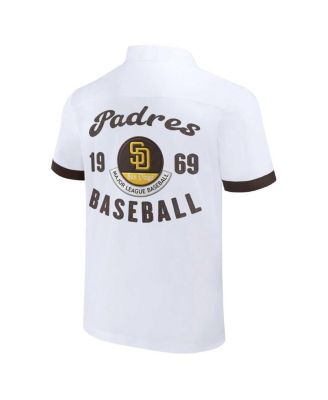 Men's Darius Rucker Collection by White San Diego Padres Bowling Button-Up Shirt