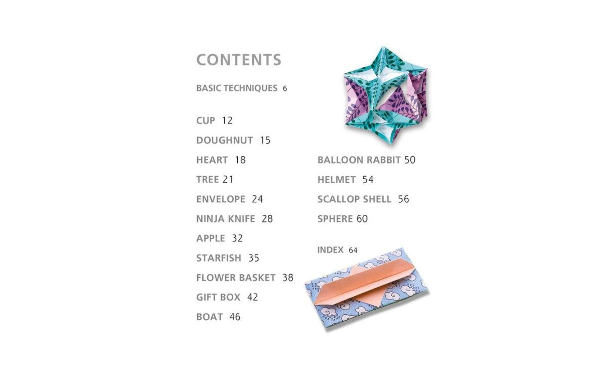 Essential Origami- Paper Block Plus 64-Page Book by Mari Ono