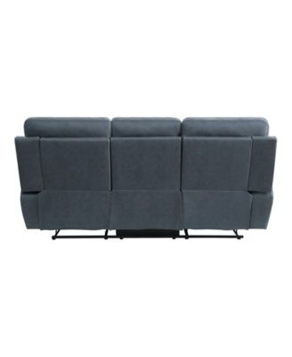 White Label Nadia 85" Double Reclining Sofa with Drop-Down Cup Holders