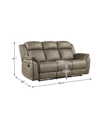 White Label Lola 84" Double reclining sofa