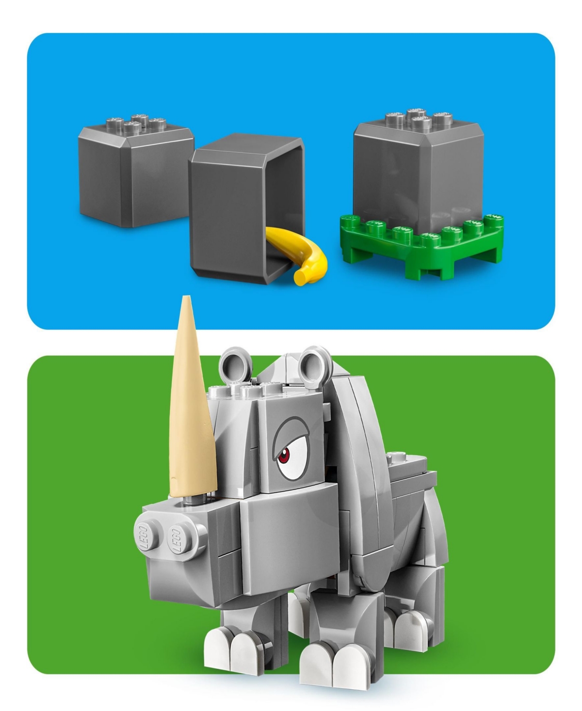 Shop Lego Super Mario 71420 Rambi The Rhino Expansion Set Toy Building Set In Multicolor