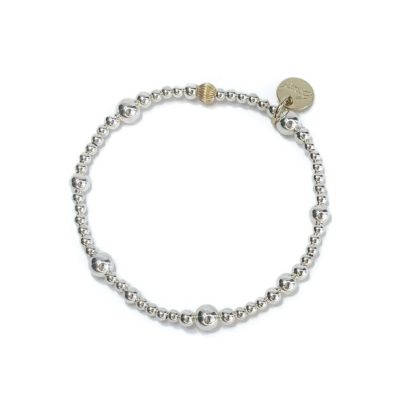 3mm, 4mm, 5mm & 6mm Sterling Silver Stretch Bracelet