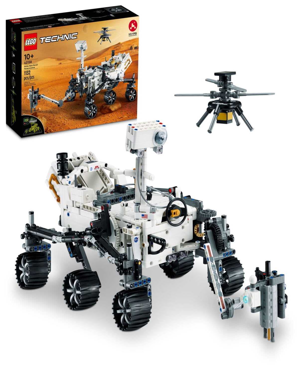 Lego Kids' Technic Nasa Mars Rover Perseverance Advanced Building Kit 42158 In Multicolor