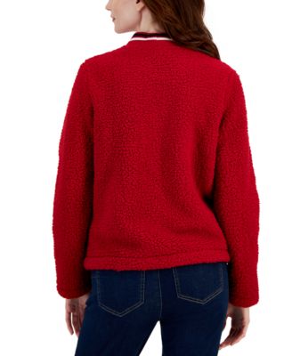 Women's Fuzzy V-Neck Cardigan Sweater