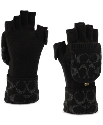 Women's Metallic Pop Top Logo Gloves
