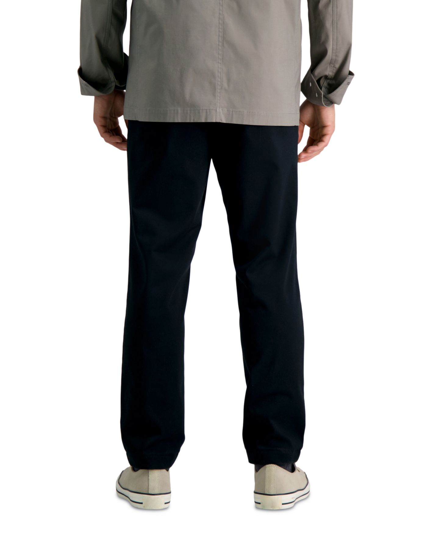 Мужские брюки Haggar Slim-Fit Life Khaki™ Comfort, цвет: Чёрный — фото 2