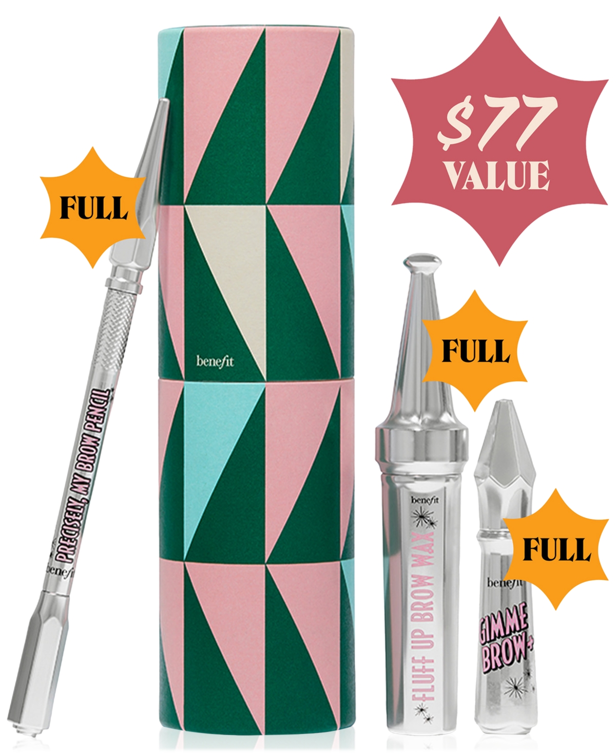 Benefit Cosmetics Fluffin' Festive Brows Full-Size Pencil, Gel & Wax Value Set - Shade 3
