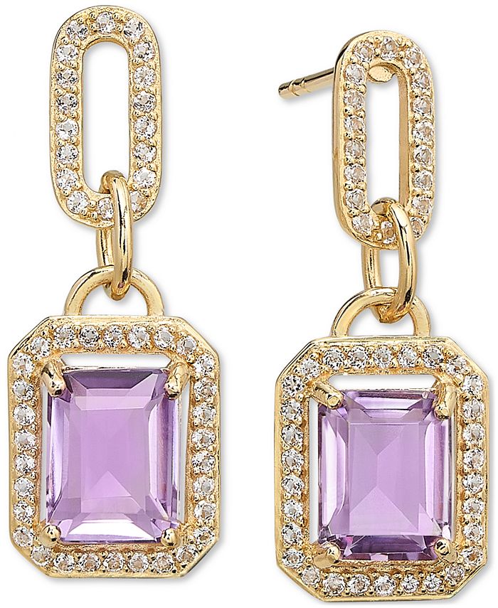 Macy's store amethyst earrings