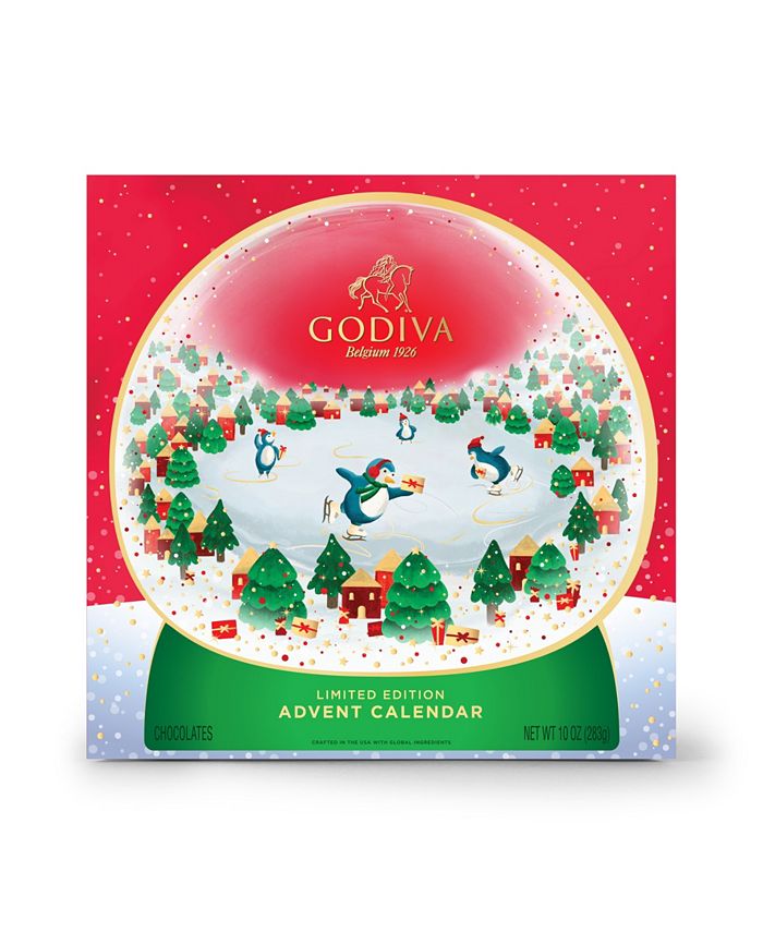 Godiva Holiday Limited Edition Snowglobe Advent Calendar, 24 Piece