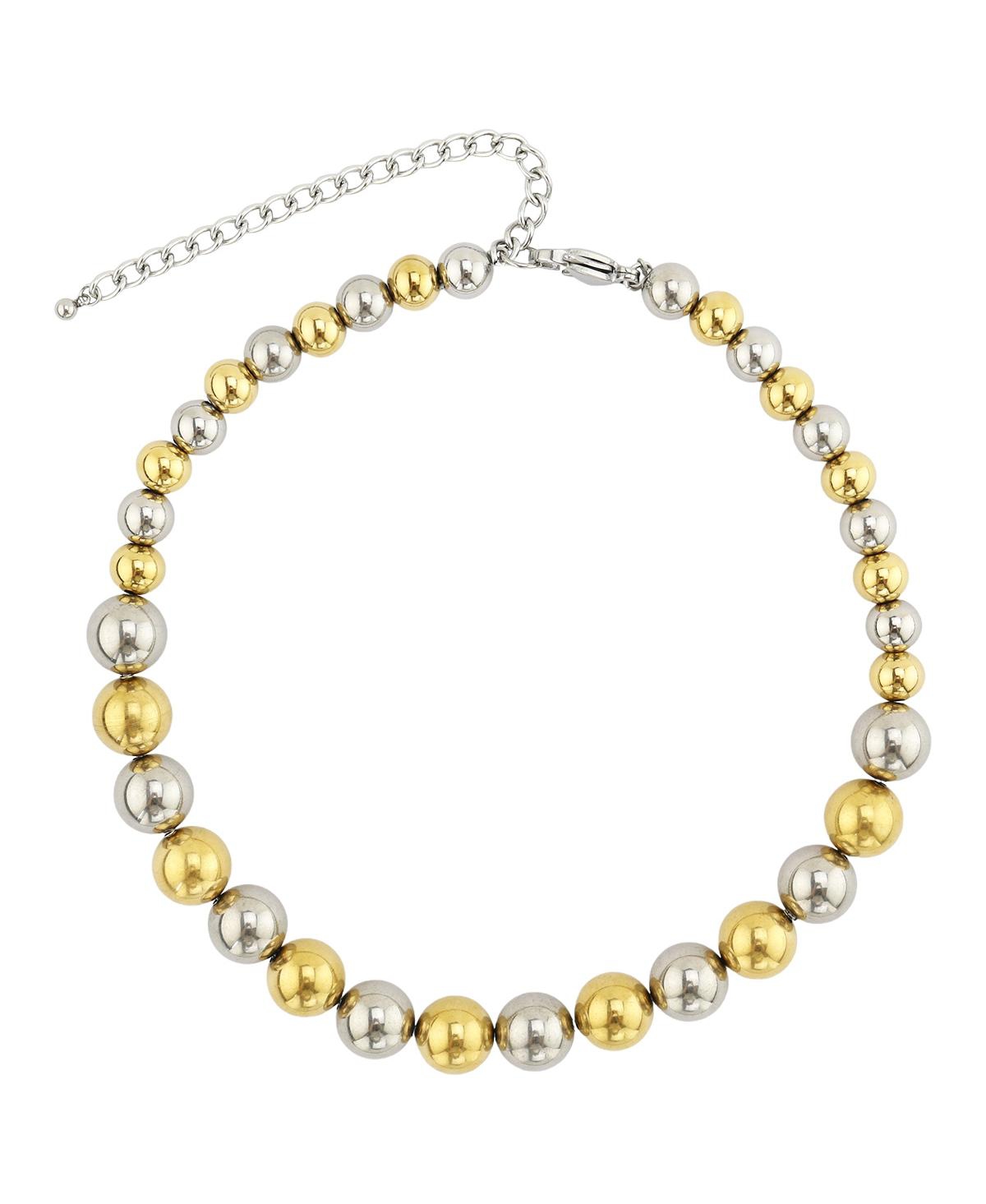 Carter Beaded Necklace - Two tone