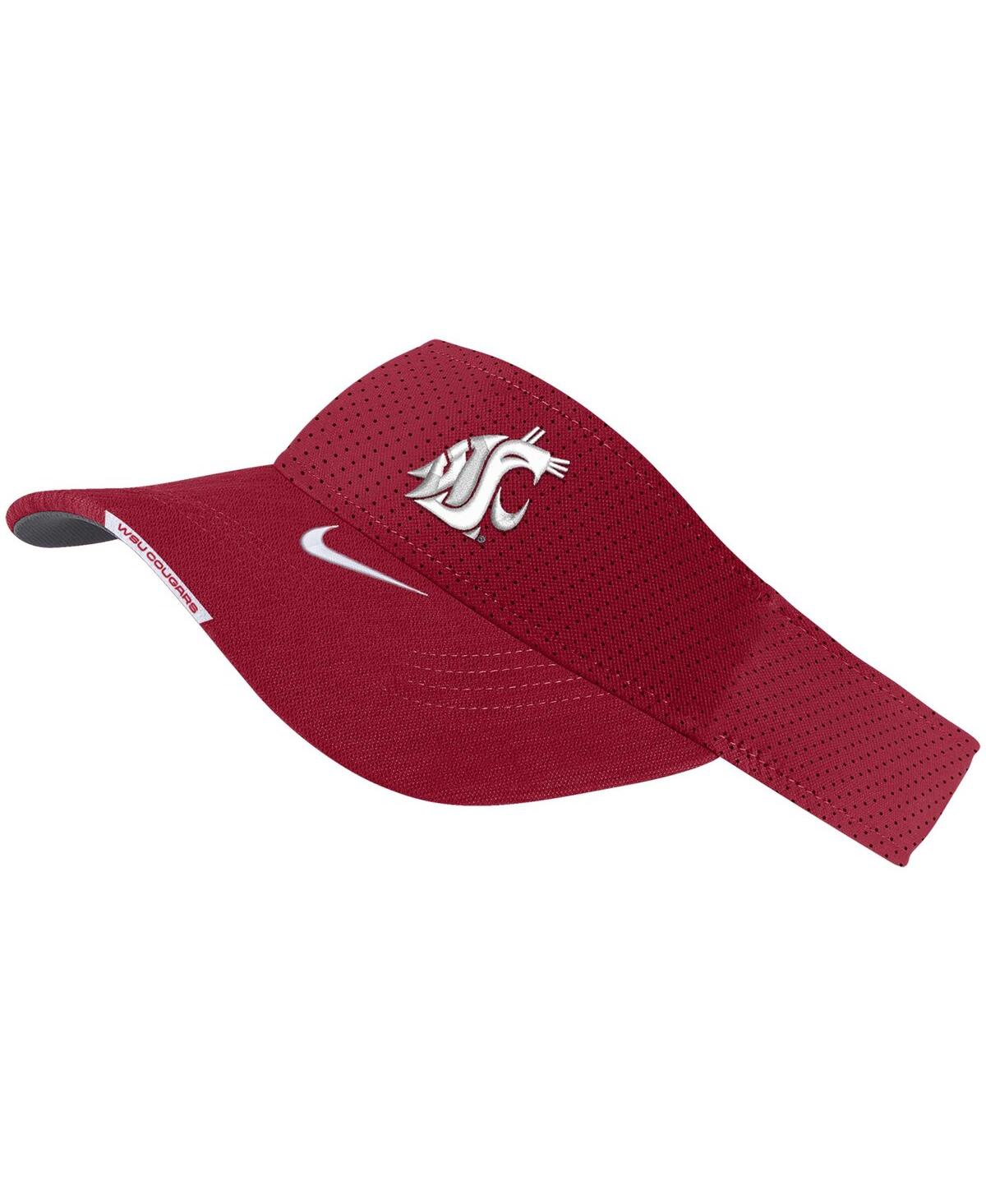 Nike Men's  Crimson Washington State Cougars 2023 Sideline Performance Adjustable Visor