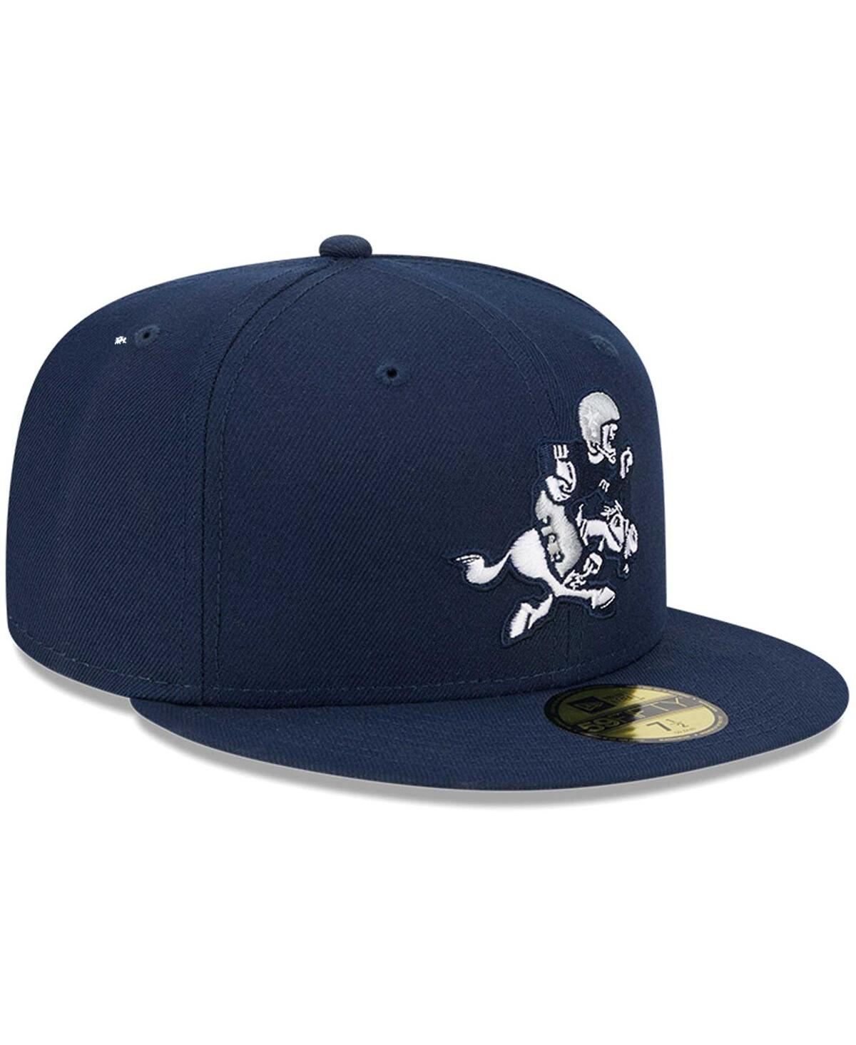Men's New EraDallas Cowboys Retro Joe Main 59FIFTY Fitted Hat - Navy
