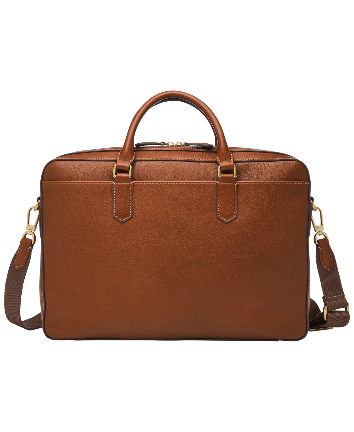 Fossil Men's Asher Leather Briefcase In Brown