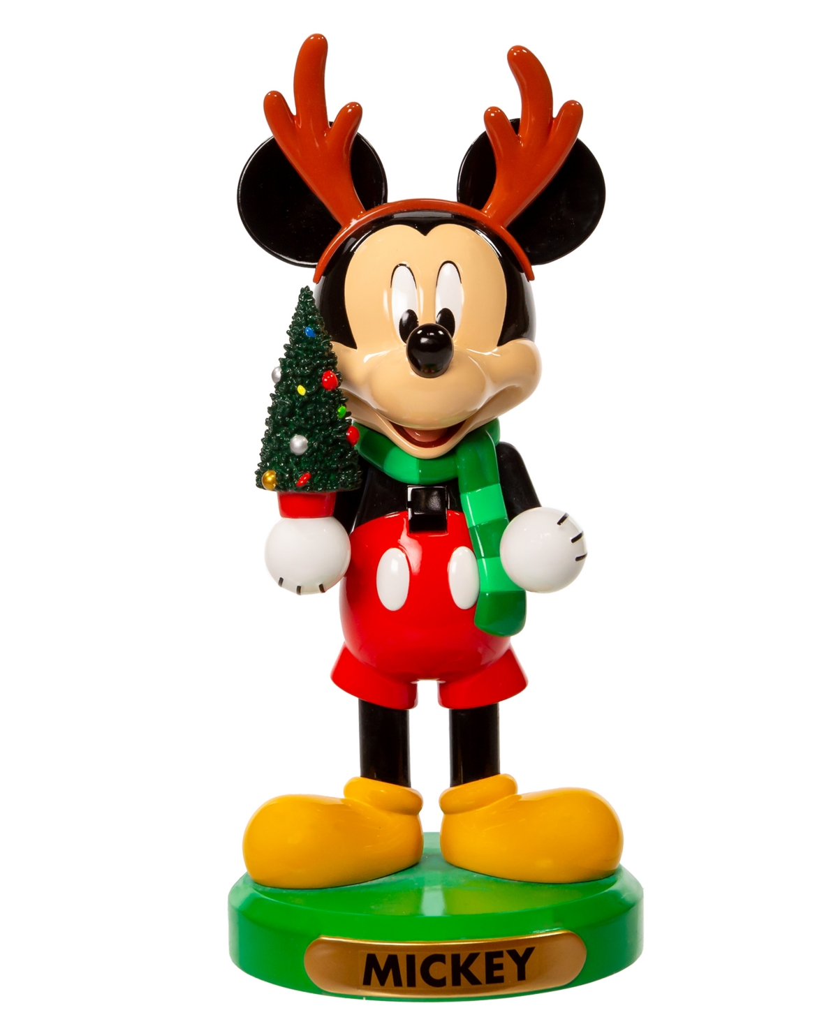 Kurt Adler 6" Disney Mickey Mouse With Tree Nutcracker In Multicolored