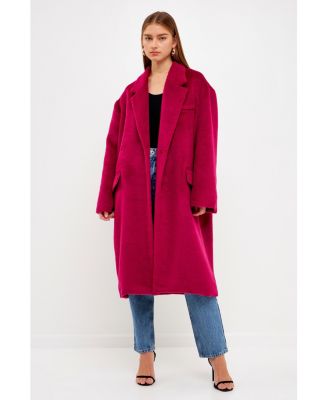 Women's Single Button Oversize Coat