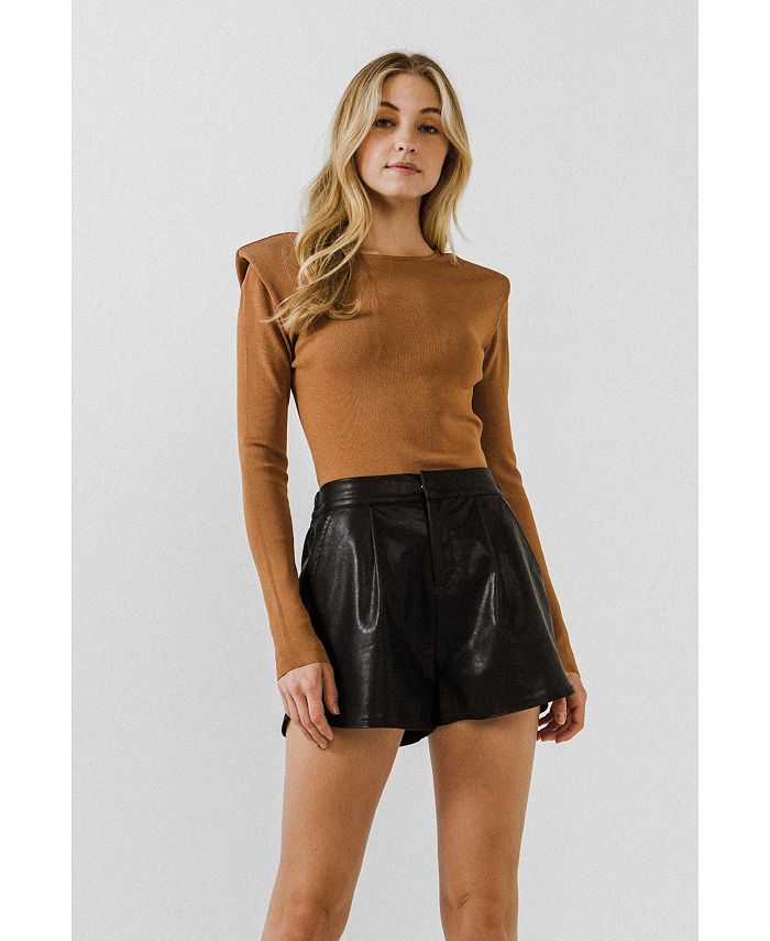 endless rose Women's Shoulder Pad Knit Top Macy's