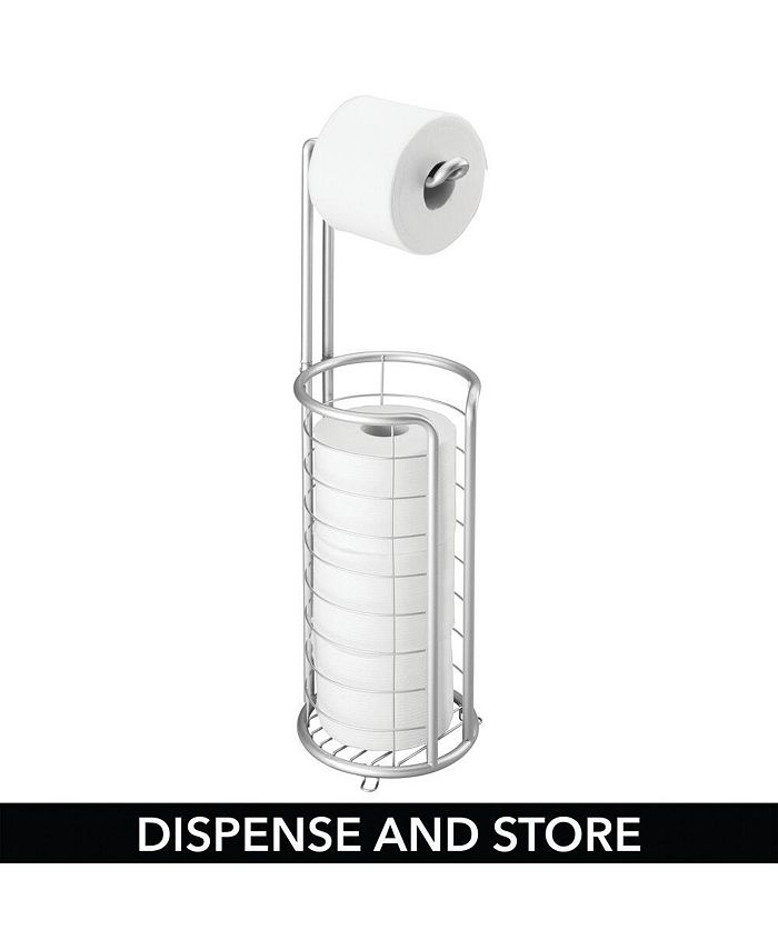 mDesign Metal Toilet Paper Holder Stand / Dispenser, Holds 4 Rolls