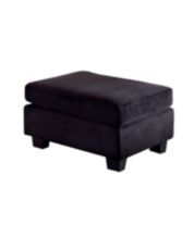 Westintrends 21.6 Wide Square Upholstered Cushion Ottoman Foot Stool