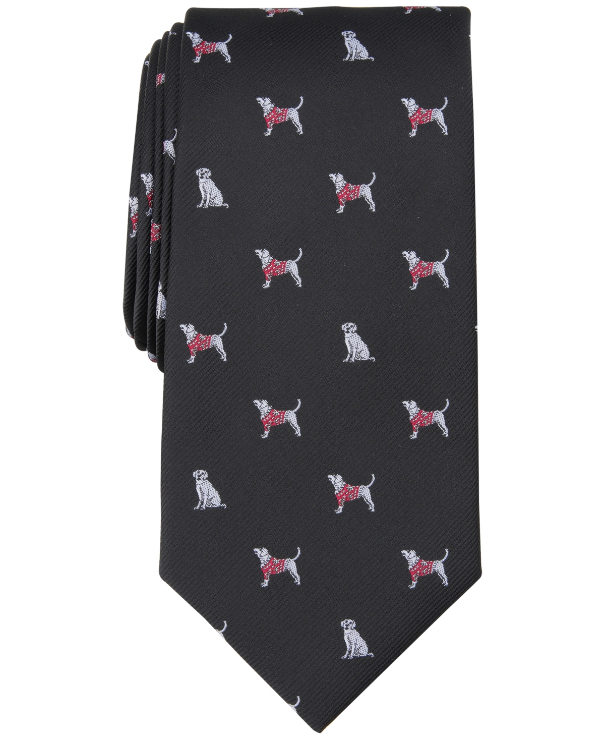 Men's Sweater Dog Tie, Created for Macy's - Onyx