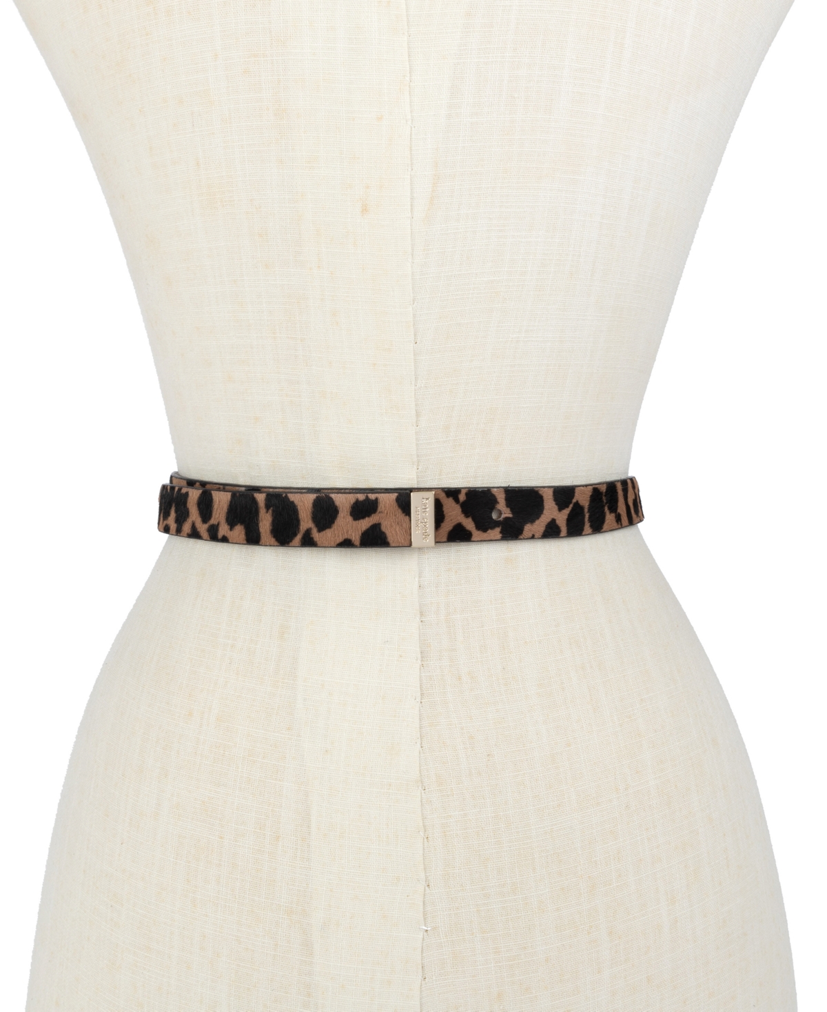 Kate Spade New York Women's Spotted Haircalf Bow Belt -black