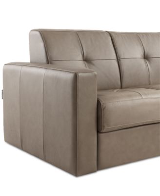Shevrin Leather Sleeper Sofa, Created for Macy's