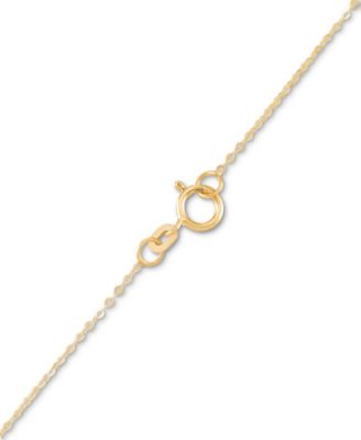 Ridged Textured Heart 18" Pendant Necklace in 14k Gold