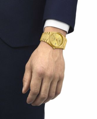 Men's Swiss Automatic PRX Powermatic 80 Gold PVD Stainless Steel Bracelet Watch 40mm