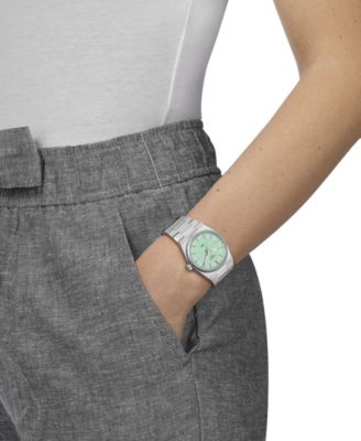 Unisex Swiss PRX Stainless Steel Bracelet Watch 35mm