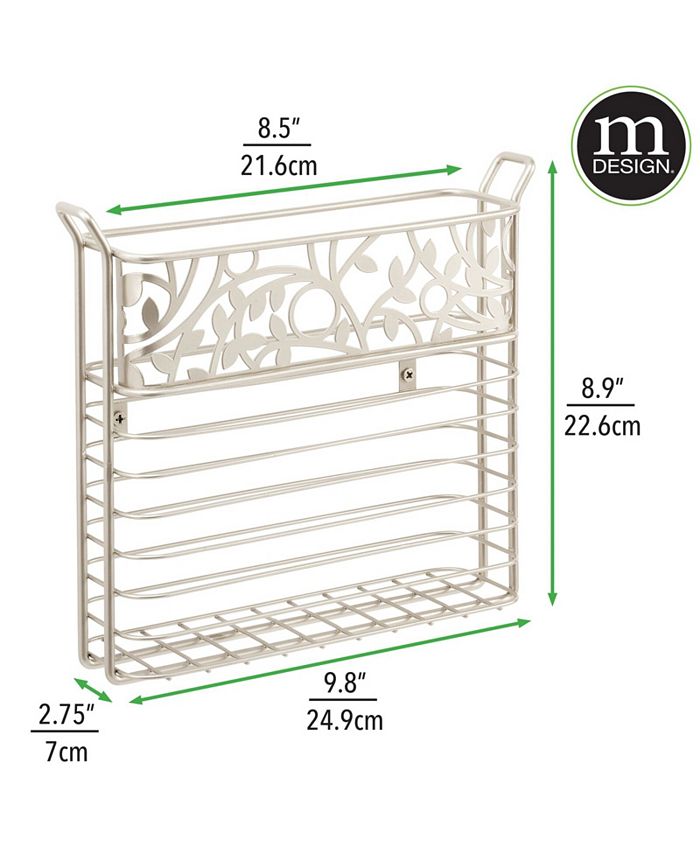mDesign Metal Wall Mount Magazine, Book Holder, Compact Rack Macy's