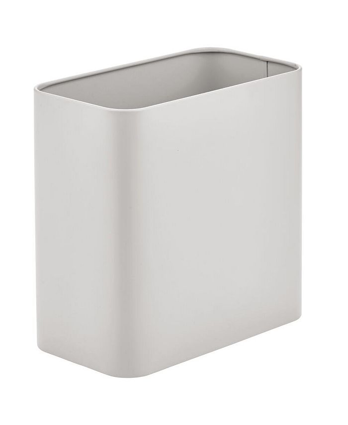 mDesign Metal 2.4 Gal. Bathroom Trashcan Wastebasket Garbage Bin Macy's