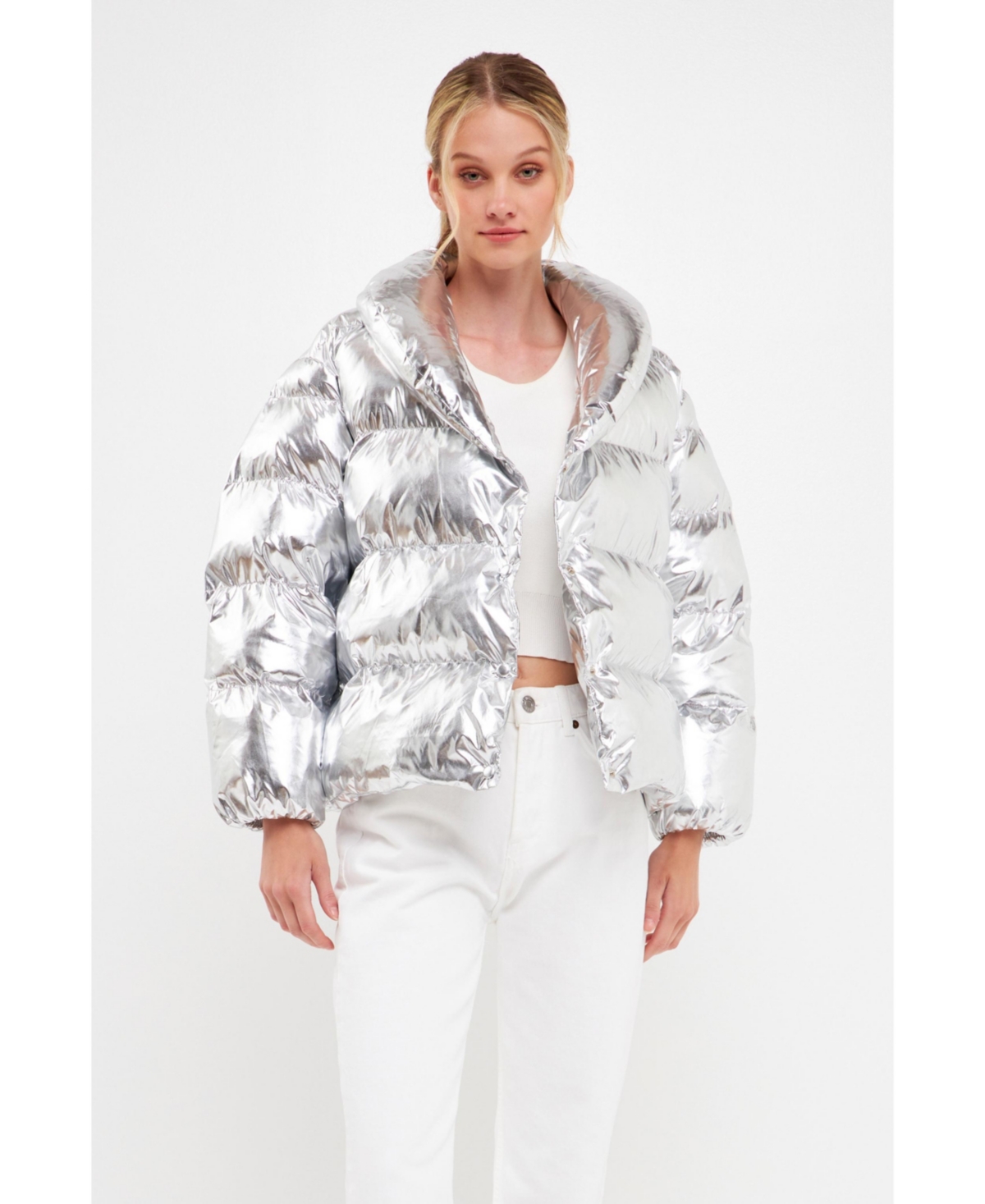 endless rose Women's Belted Puffer Jacket