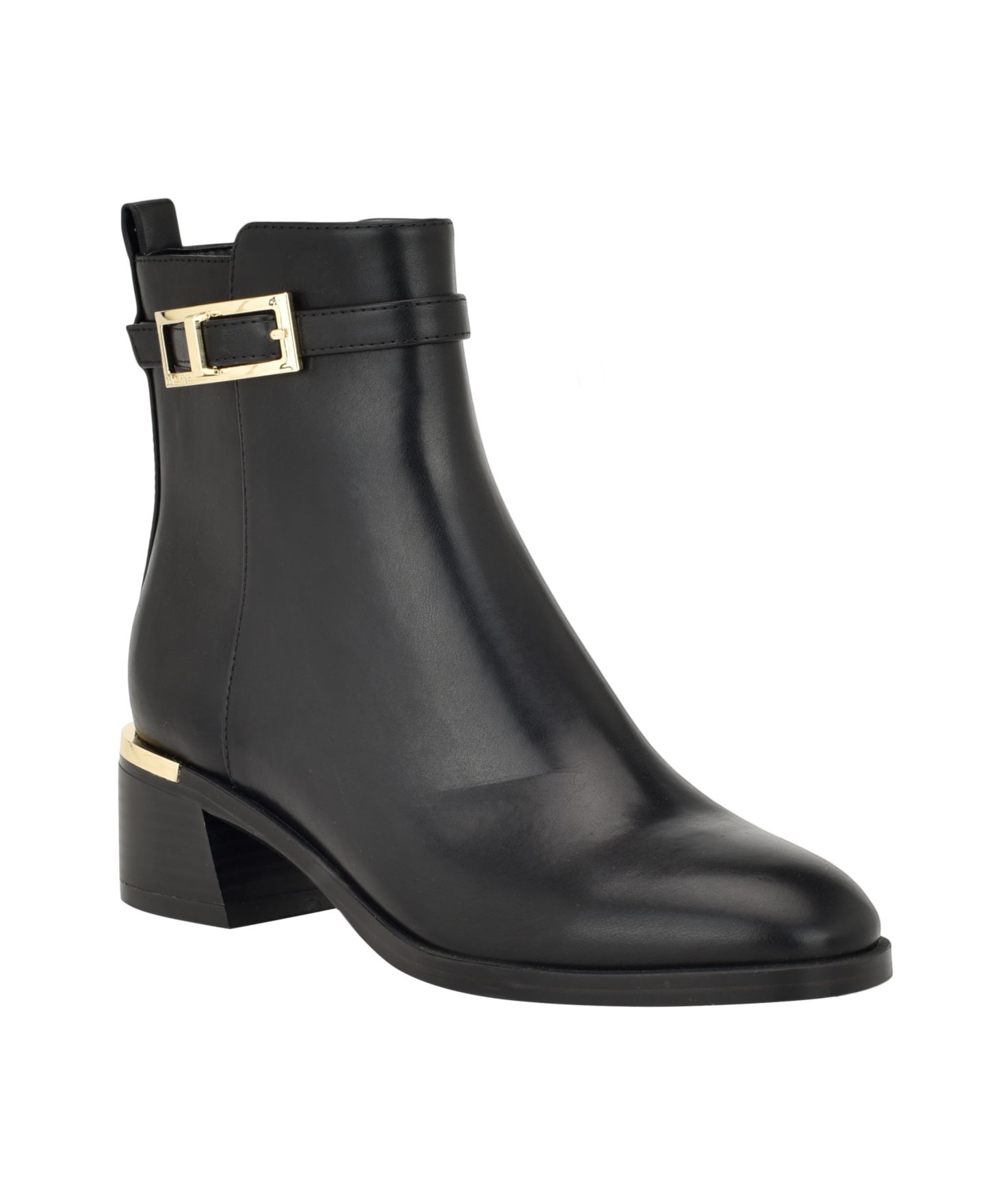 Женские ботинки Calvin Klein Jallis Block Heel Dress Booties, цвет: Чёрный — фото 1