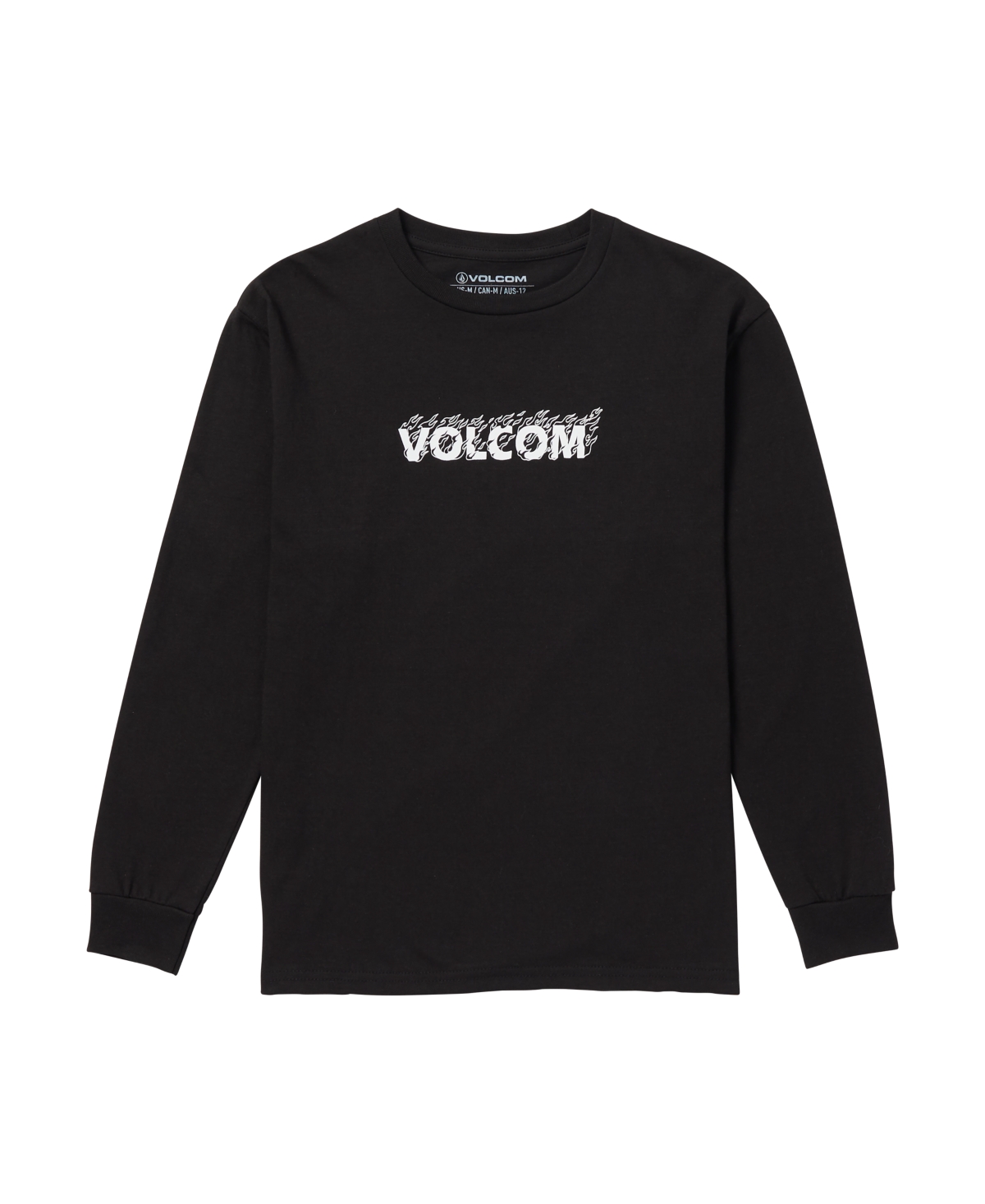 Volcom Big Boys Firefight Long Sleeves Graphic T-shirt In Black