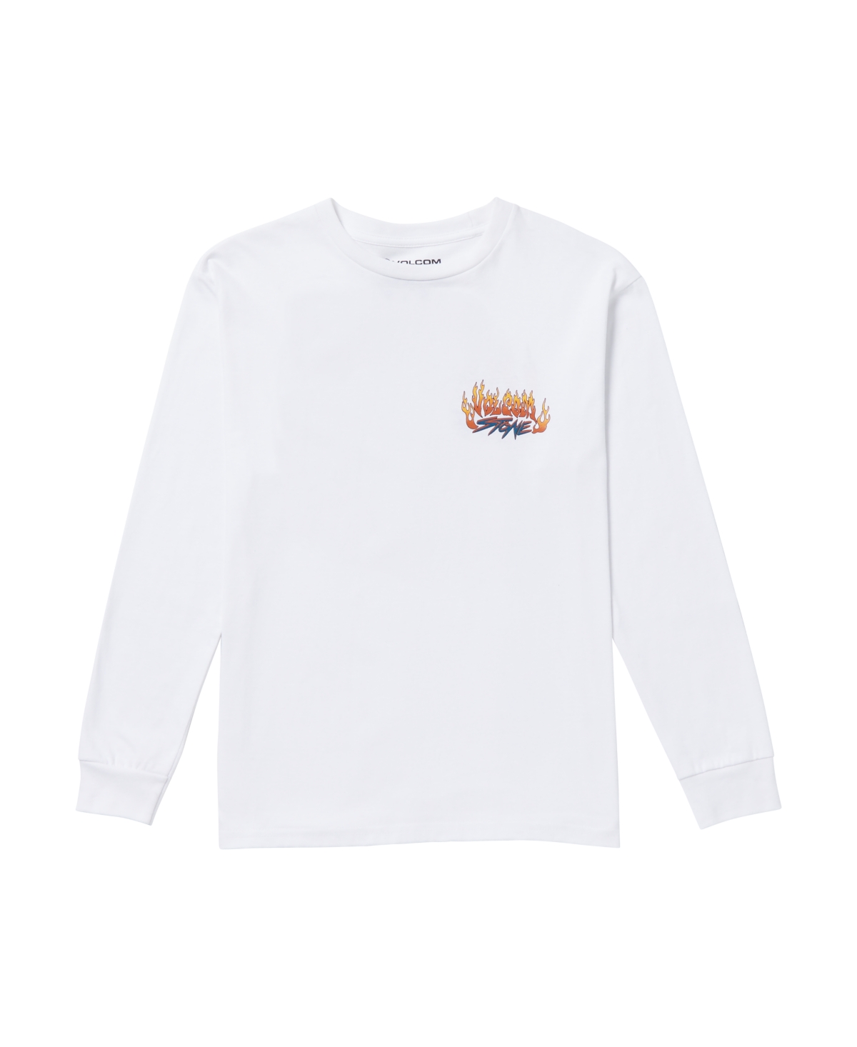 Volcom Big Boys Trux Long Sleeves Graphic T-shirt In White
