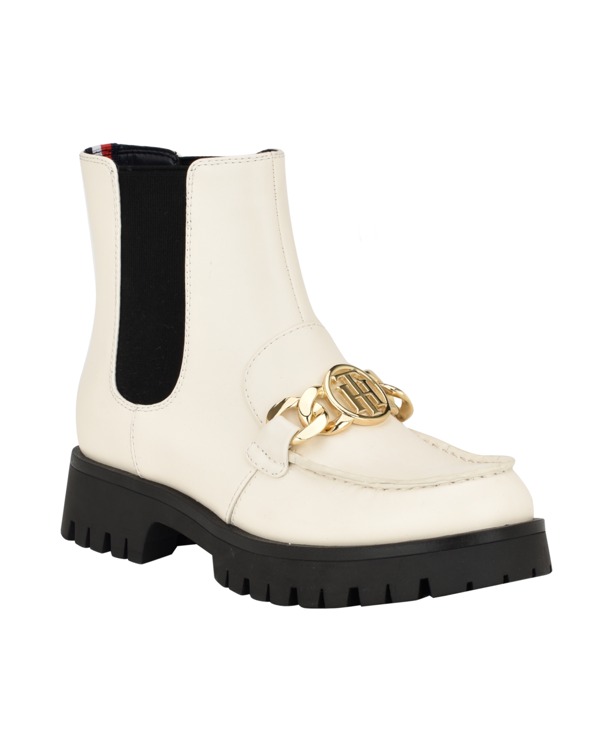 Tommy Hilfiger Women's Westal Pull On Lug Sole Booties In Ivory