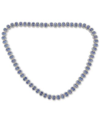 Macy's - Tanzanite All-Around 18" Collar Necklace (22-7/8 ct. t.w.) in Sterling Silver