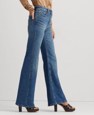 Lauren Ralph Lauren Women's High-Rise Flare Jeans - Macy's
