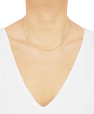 18" Flat Rolo Chain Necklace (1-3/8mm) in 14k Gold 
