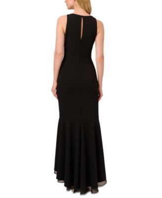 Women's Organza Crepe High-Low Gown