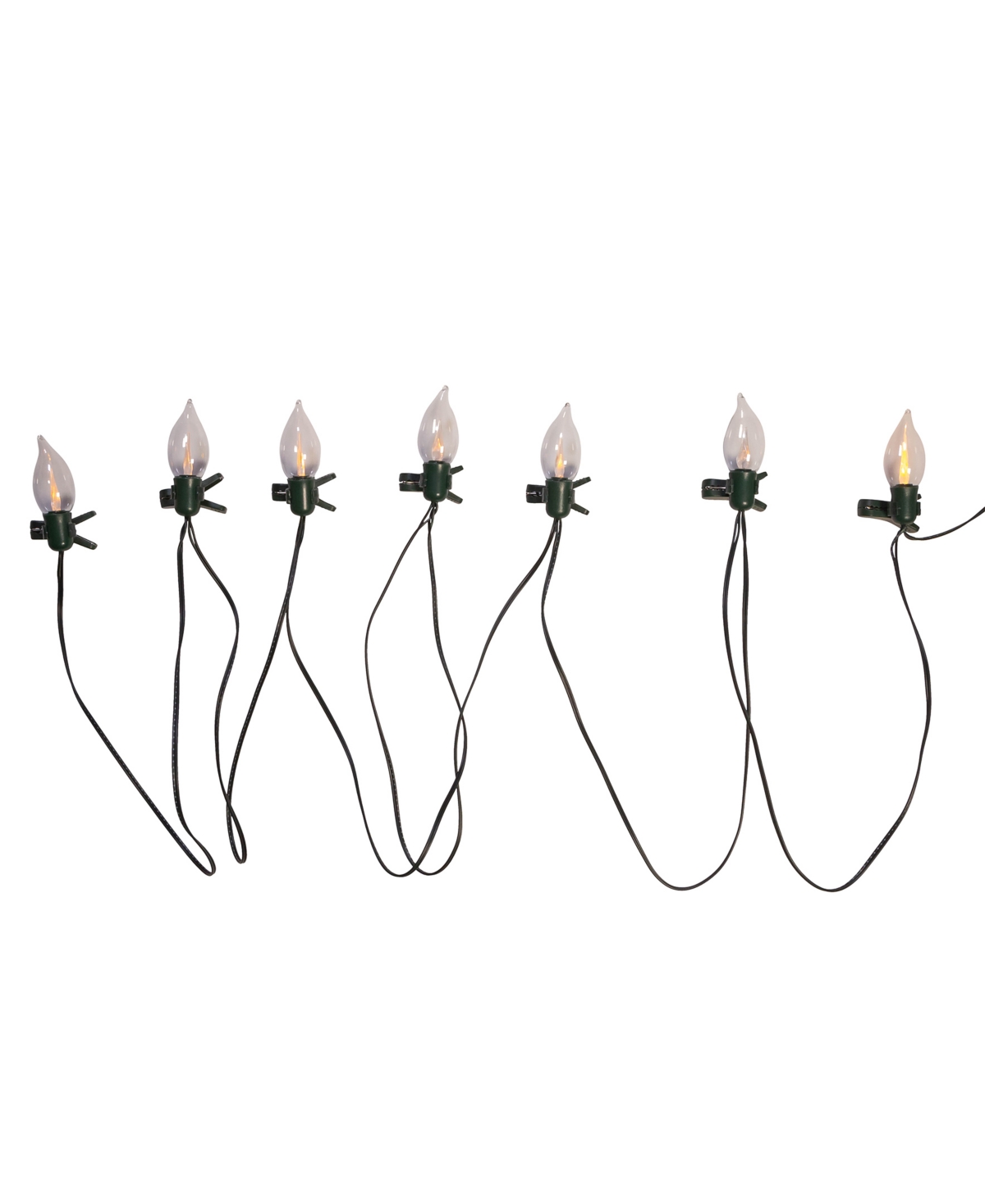 Kurt Adler Battery-Operated 7-Light Flicker Flame Light Set with Clips