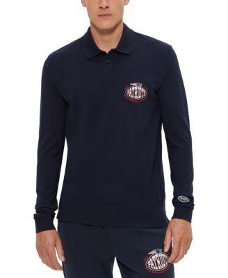 BOSS - BOSS x NFL long-sleeved polo shirt with collaborative branding