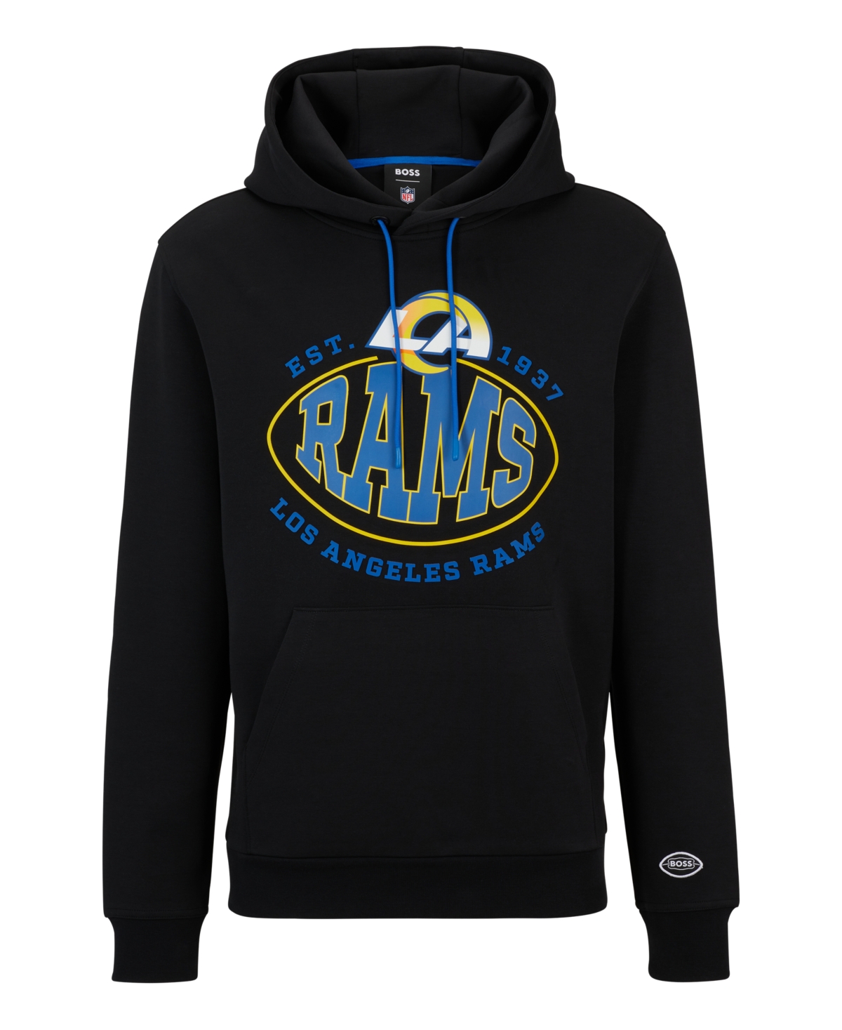 Shop Hugo Boss Boss By  Men's Boss X Nfl Rams Hoodie In Black