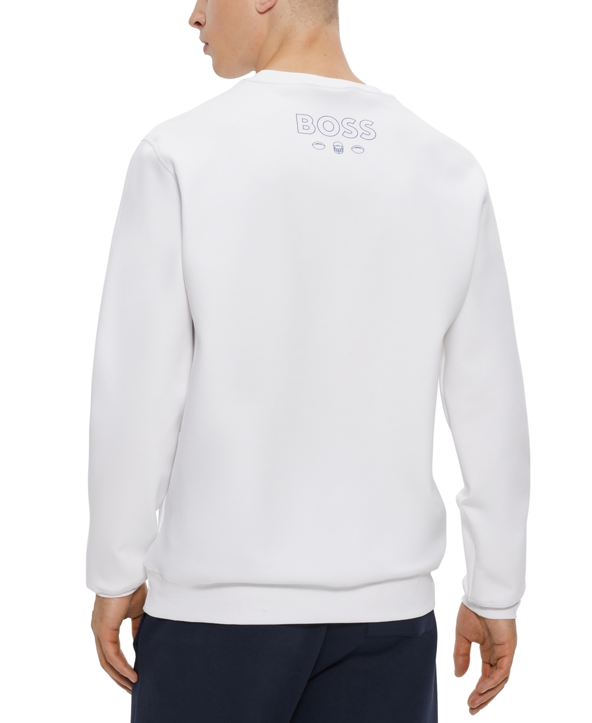 Shop Hugo Boss Boss By  Men's Boss X Nfl Sweatshirt In White