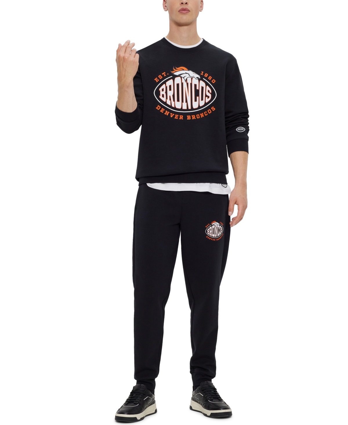 HUGO BOSS BOSS BY HUGO BOSS MEN'S BOSS X DENVER BRONCOS NFL SWEATSHIRT 