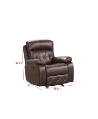 Wallace 37" Faux Leather Manual Recliner Chair