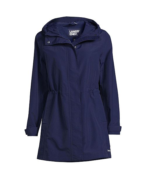 alfani Lands' End Women's Squall Hooded Waterproof Raincoat Women's Fashion Shoes & Accessories