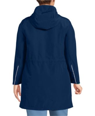 Plus Size Squall Hooded Waterproof Raincoat