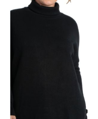 Women's Plus Size Paris Turtleneck Tunic Sweater
